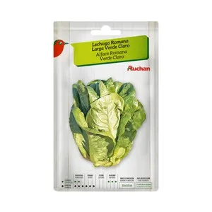 Sobre de semillas para sembrar lechugas de la variedad Romana de hoja larga de color verde claro PRODUCTO ALCAMPO