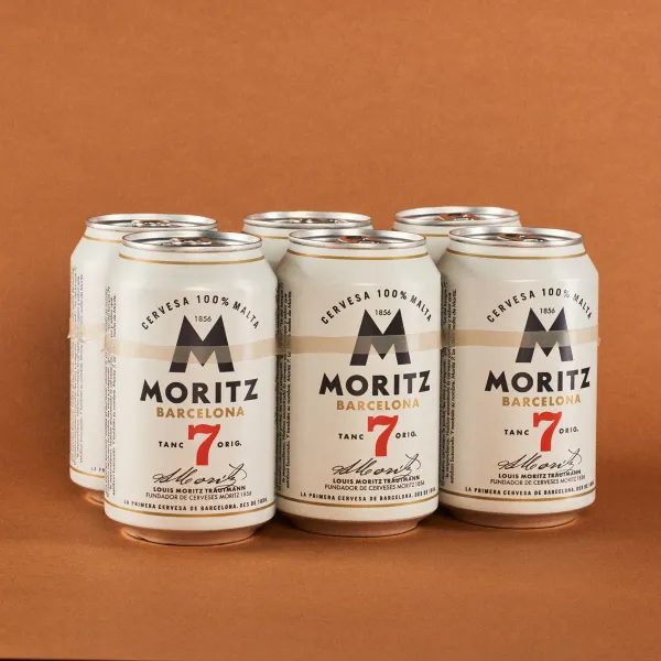 Cerveza en lata MORITZ 7 33cl - pack 6uds.
