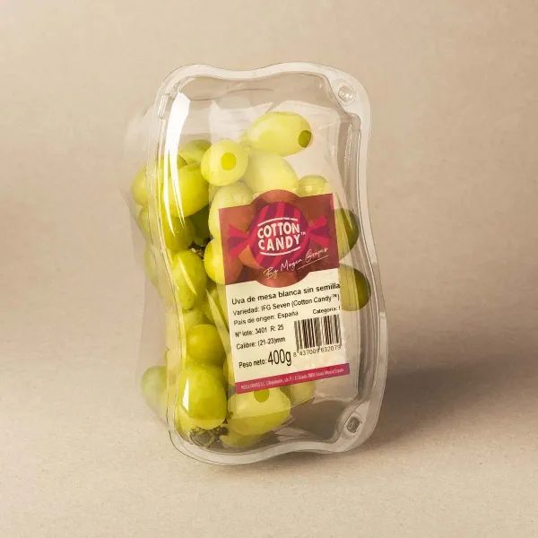 Uva Blanca sin semillas Cotton Candy - bandeja 400g