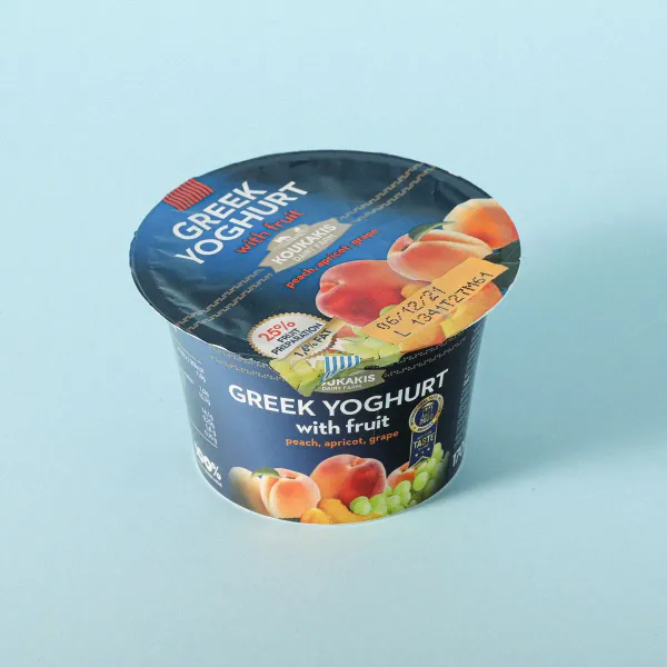 Yogur griego melocotón, albaricoque y uva 2% MG KOUKAKIS 170g