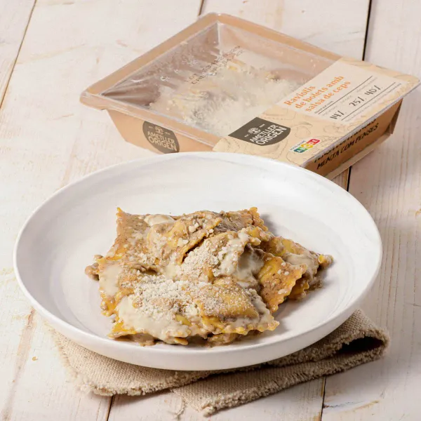 Ravioli de setas con salsa de boletus 250g