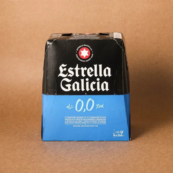 Cerveza 0,0% ESTRELLA GALICIA 25cl 6u