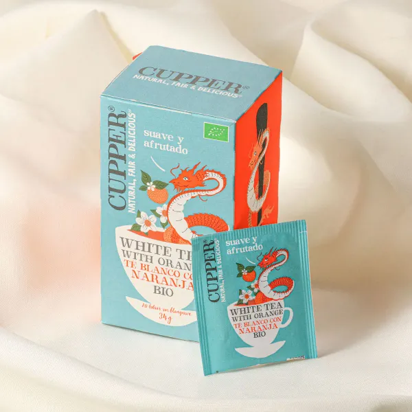 Té blanco ecológico con naranja CUPPER 34g