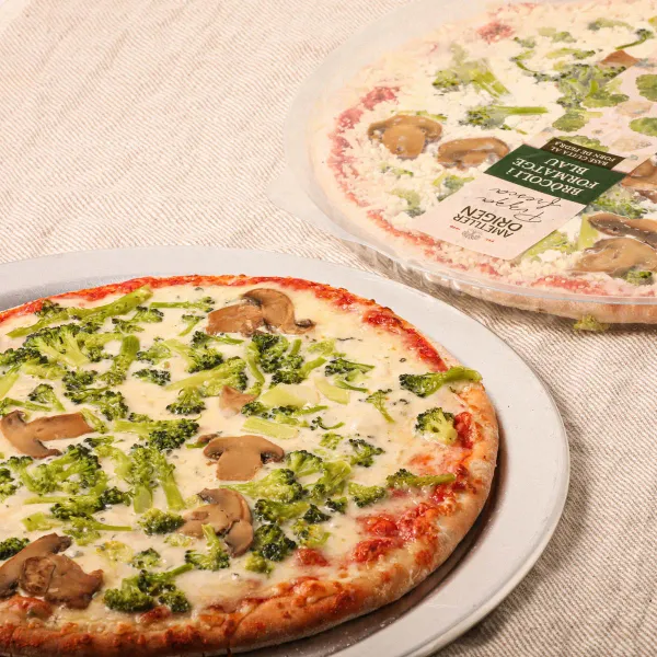 Pizza brócoli y queso azul 420g