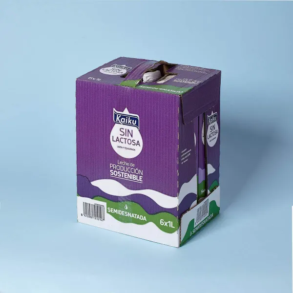 Leche sin lactosa semi Kaiku 1l - caja 6uds.