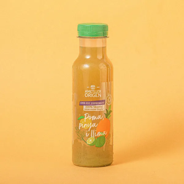 Zumo de manzana, piña y lima con puré de hinojo Ametller Origen 330ml