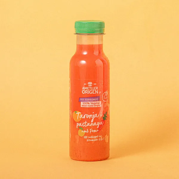 Zumo de frutas con zanahoria y vitaminas A, C y E Ametller Origen 330ml