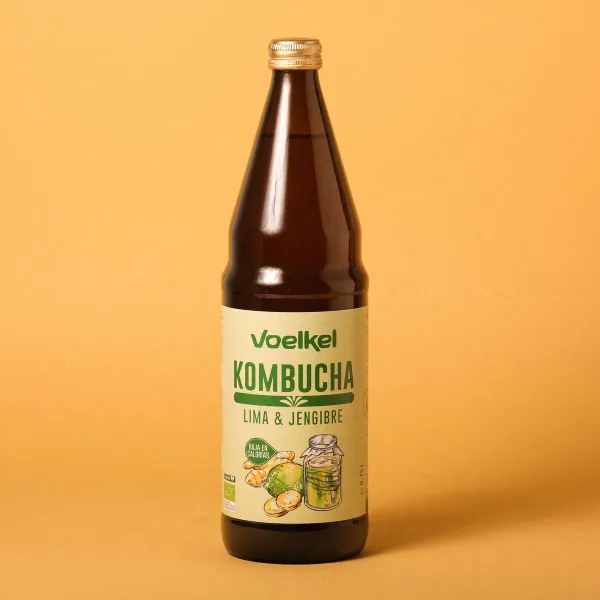 Kombutxa de limón y jengibre Voelkel 750ml