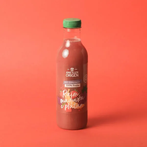 Zumo de uva, fresa y plátano Ametller Origen 750ml