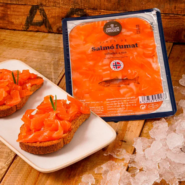 Tiras de salmón ahumado Ametller Origen 60g