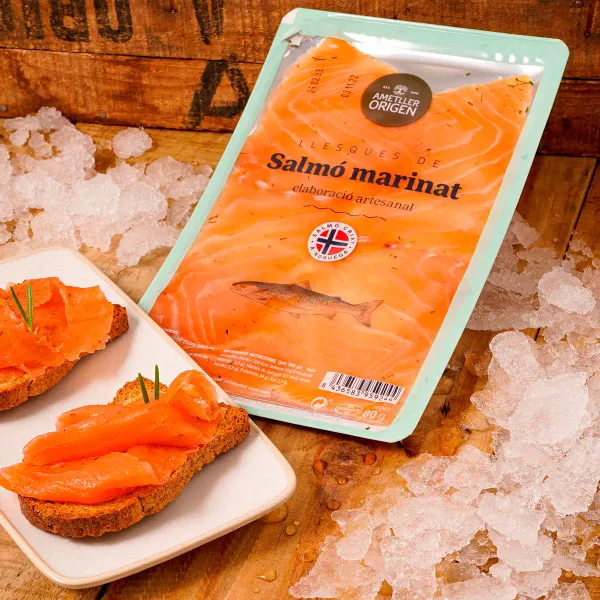 Lonchas de salmón marinado Ametller Origen 80g