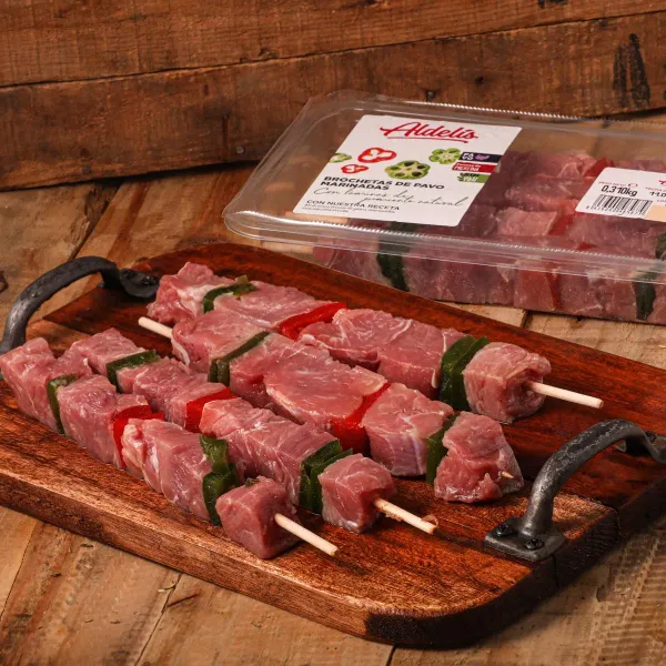Brochetas de pavo marinadas Aldelis 310g
