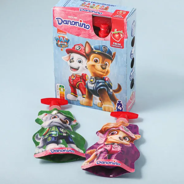 Yogur para beber de fresa y plátano Danonino 70g - 4uds.