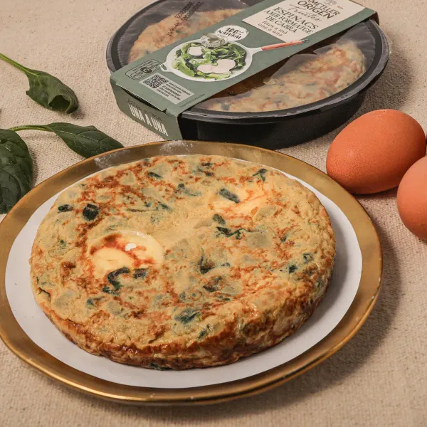 Tortilla de espinacas con queso de cabra Ametller Origen 400g