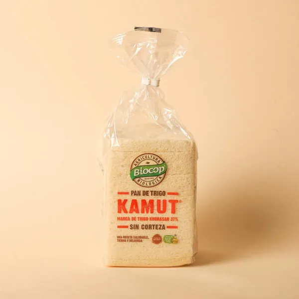 Pan de molde elaborado con harina de kamut y sin corteza BIOCOP 300g