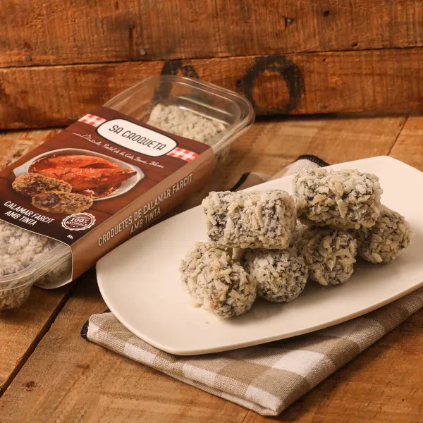 Croquetas de calamar rellenos en su tinta Sa Croqueta 168g - 6uds.