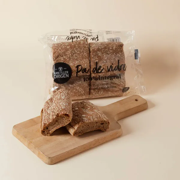 Pan de vidrio integral 100% Ametller Origen 200 g
