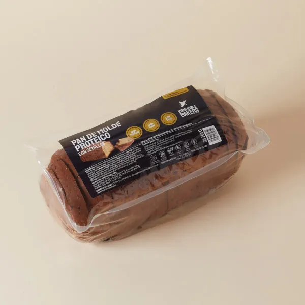 Pan de molde proteico con semillas Impossible Bakers 365g