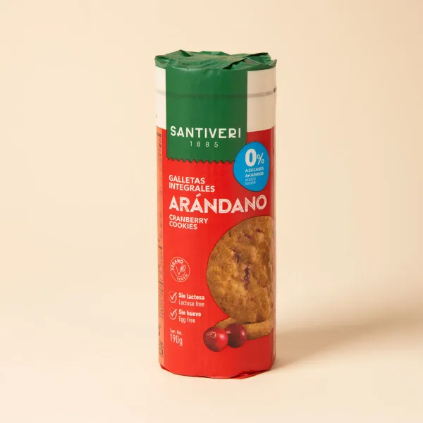 Galletas integrales con arándano 0% azucares añadidos Santiveri 190g