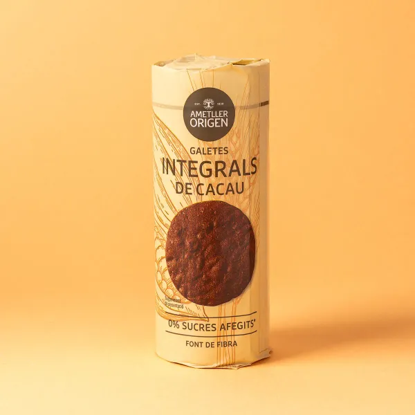 Galletas integrales de cacao 0% azúcares añadidos Ametller Origen 200 g