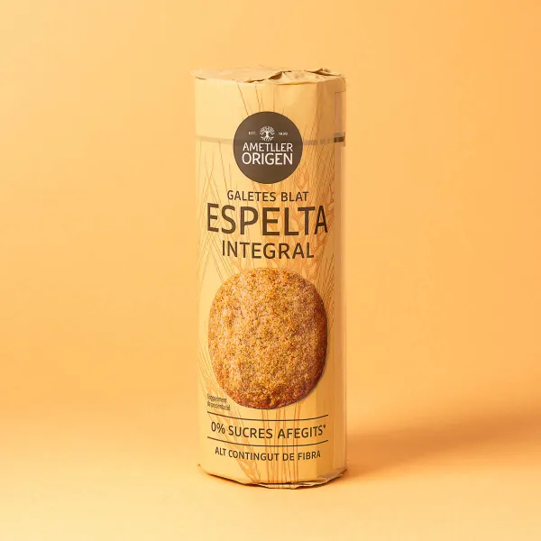 Galletas de espelta integrales 0% azúcares añadidos Ametller Origen 180g