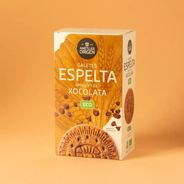 Galletas de espelta y chips de chocolate, ecológica Ametller Origen 200 g