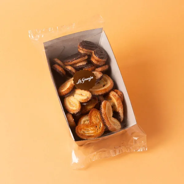 Mini palmeras medio bañadas en chocolate La Granja 175g
