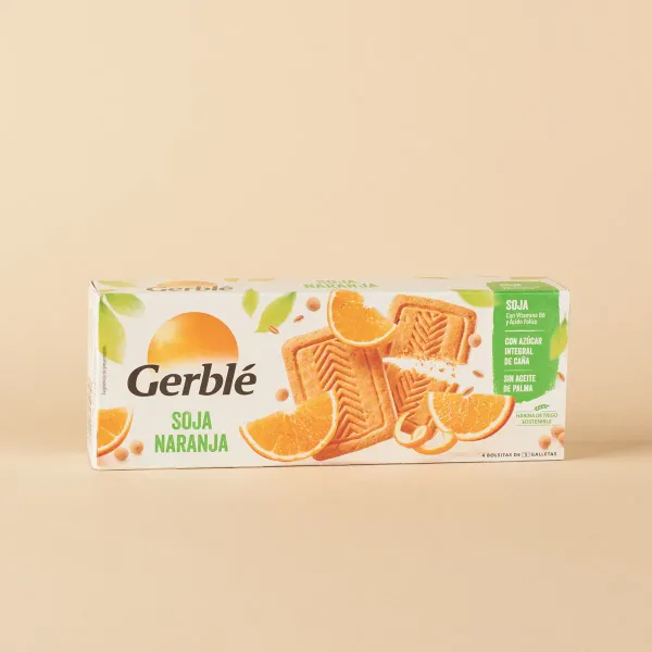 Galletas fibra soja naranja Gerble 132g