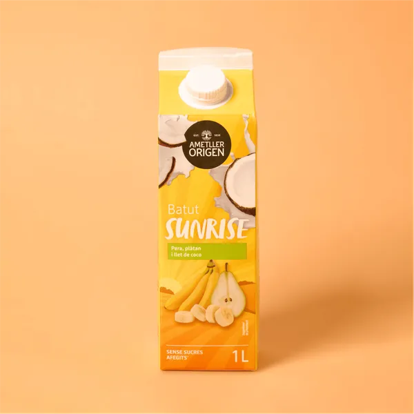 Batido de pera, plátano y leche de coco Ametller Origen 1l