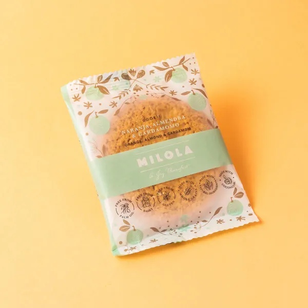 Cookie naranja, almendra y cardamomo Milola 50g