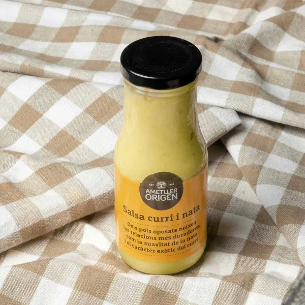 Salsa curri y nata Ametller Origen 230 g