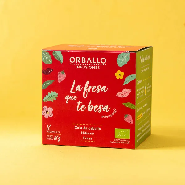 Infusión ecológico fresa Orballo 18g