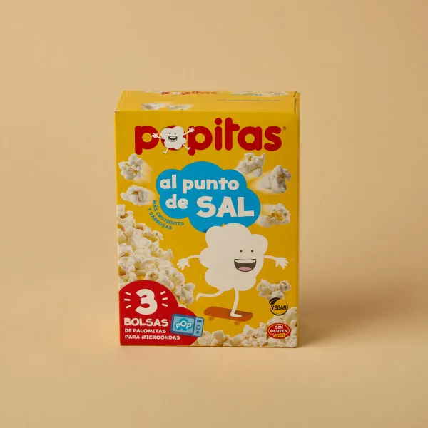 Palomitas pack de 3 unidades con sal Popitas 300g