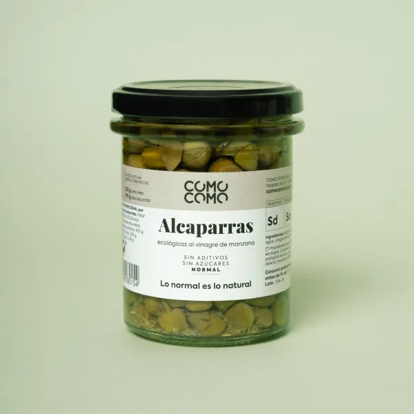 Alcaparras ecológicas con vinagre Como Como Foods 110g