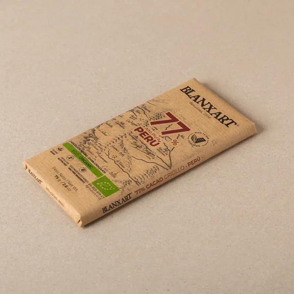 Chocolate 77% Perú ecológico Blanxart 75g
