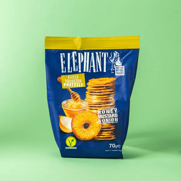 Pretzel de miel y mostaza Elephant 70g