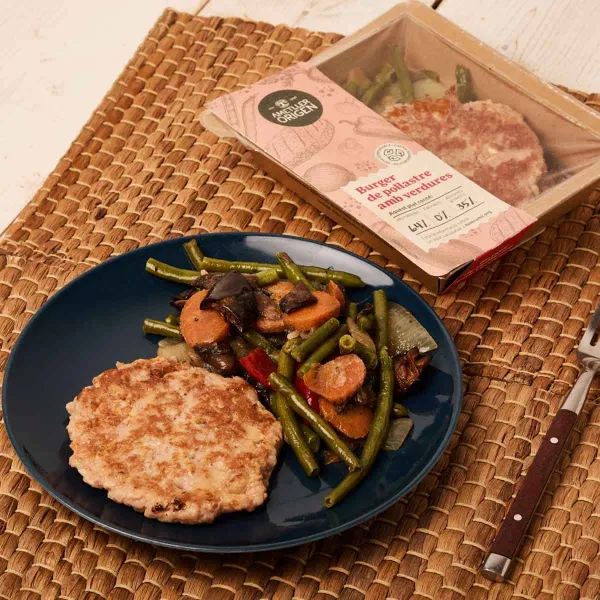 Burger de pollo con verduras Ametller Origen 250g