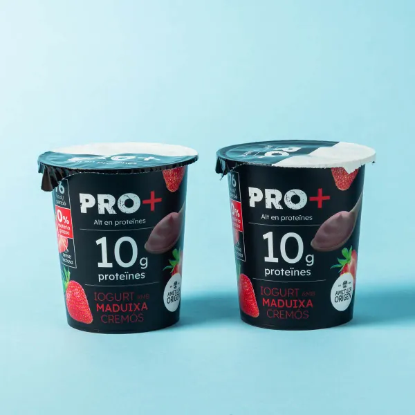 Yogur cremoso 0% fresa PRO+ Ametller Origen 125g - 2uds.