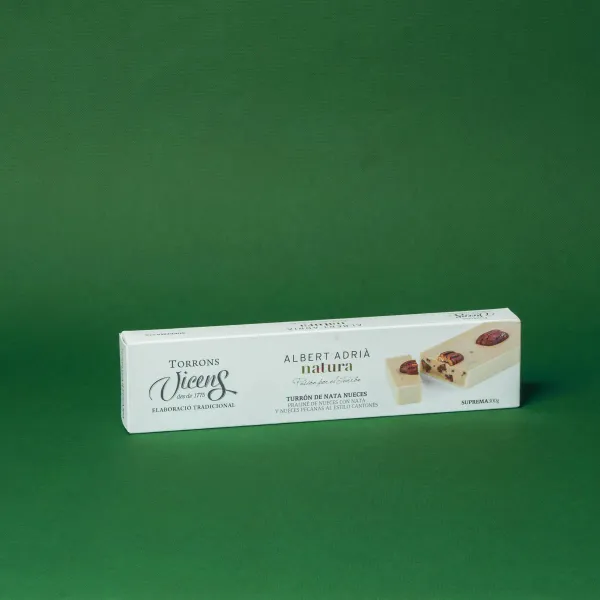 Turrón de nata y nueces A. Adrià 300g