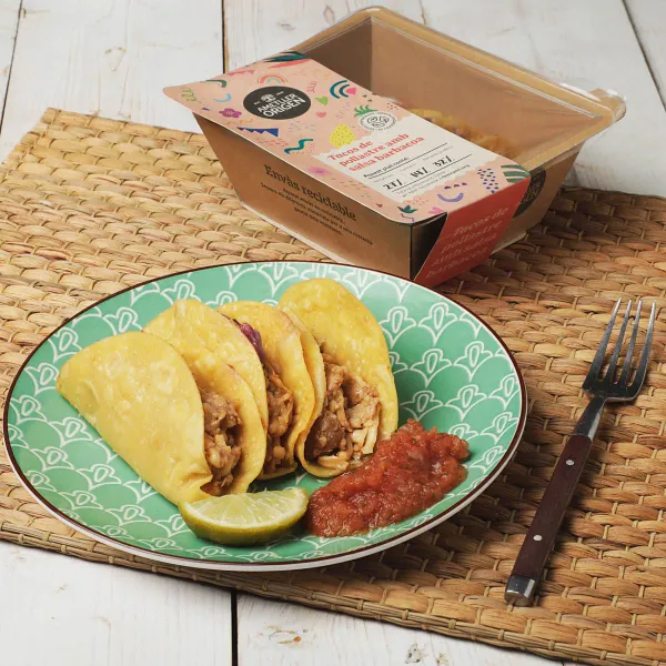 Tacos de pollo con salsa barbacoa Ametller Origen 250g