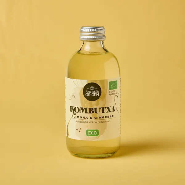 Kombucha de jengibre y limón Ametller Origen 250ml