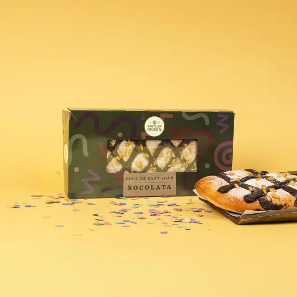 Coca de chocolate pequeña Ametller Origen 280g