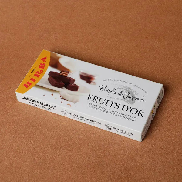 Galletas de coco y chocolate frutos de oro Birba 118g