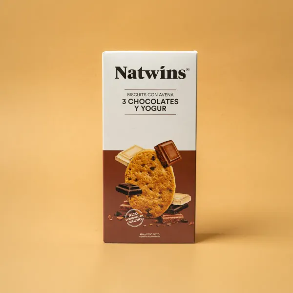 Galetes 3 chocolates yogur Natwins 145g