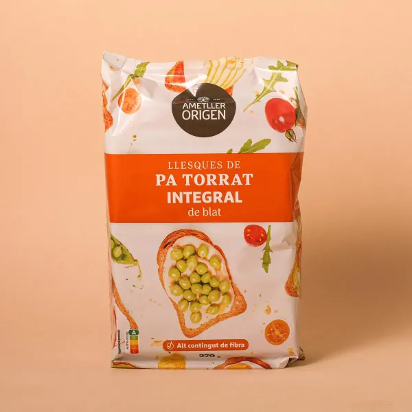 Pan tostado integral Ametller Origen 270g