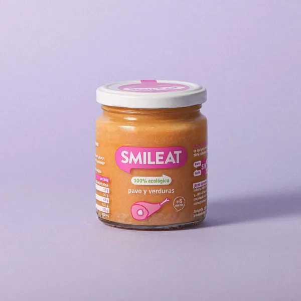 Potito ecológico de pavo y verduras Smileat 230g