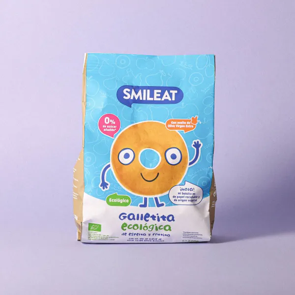 Galletas snack infantil ecológicas Smileat 38g