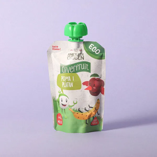 Diverfruit manzana plátano BIO Ametller Origen 100g
