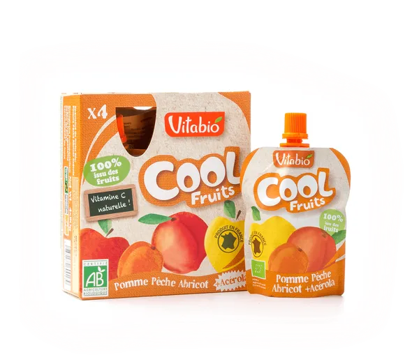 CoolFruits manzana melocotón Vitabio 90g