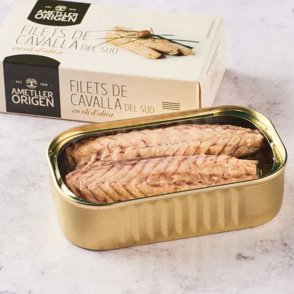 Filetes caballa Sur aceite oliva Ametller Origen 80g